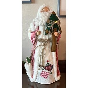 1996 Holiday Workshop Santa Claus Table Christmas Tree Top Decoration 21" Tall